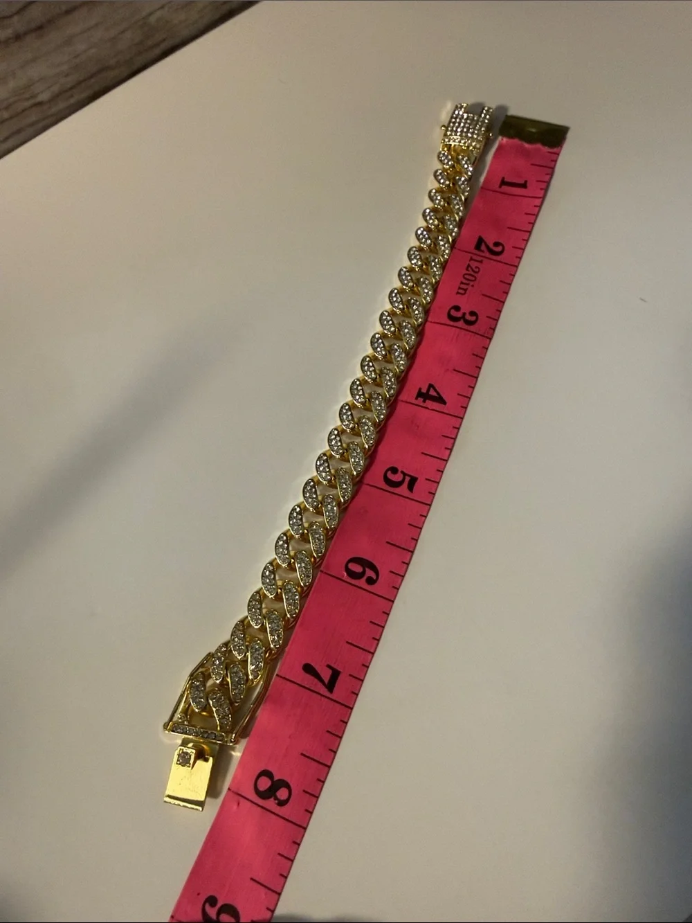 Gold Plated Paved Iced Out Cuban Link Bracelet - Men Accessories